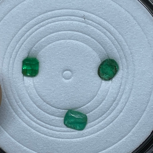 1.17cts - Chitral Emerald - Unheated, Untreated - 3 pcs